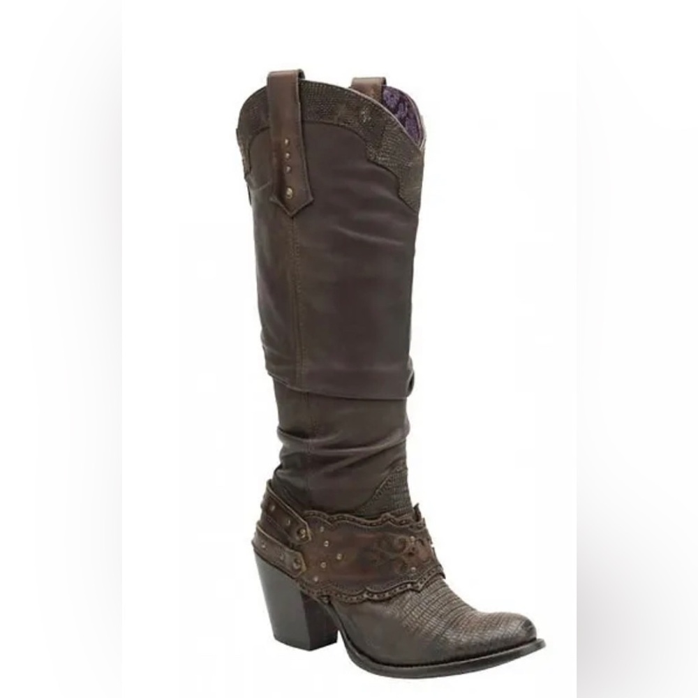Cuadra Women's Lizard Rustic Finish Boot. Size 7